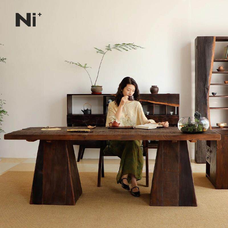 Ni+尼家侘寂风实木茶桌椅组合原木中式禅意茶台功夫茶几泡茶桌子,住宅家具,家用茶台/茶桌,淘宝优惠券,粉丝福利购,淘宝优惠卷