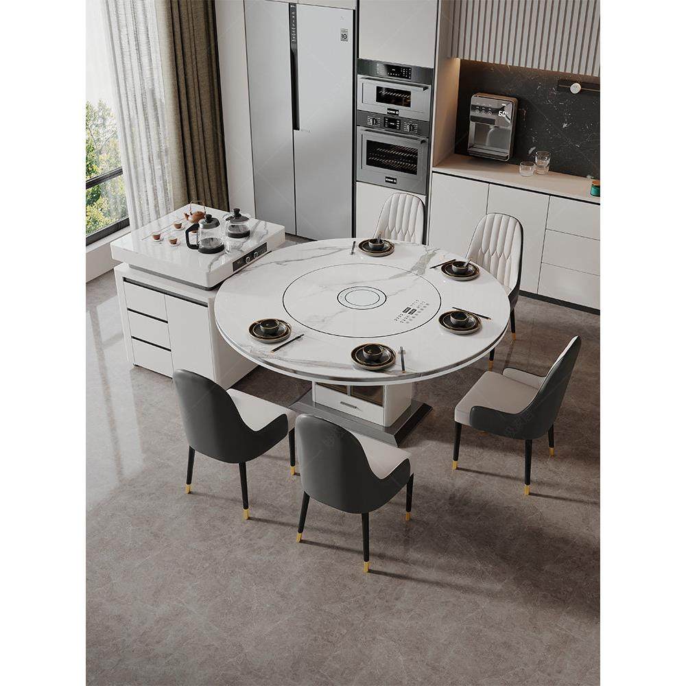 岛台餐桌一体家用现代简约多功能带电磁炉可伸缩2025新款岩板餐桌,住宅家具,岩板餐桌,淘宝优惠券,粉丝福利购,淘宝优惠卷