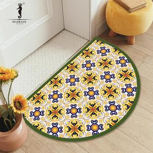 四季 新品 通用春花秋月硅藻泥丝圈地垫厨房入户门垫子