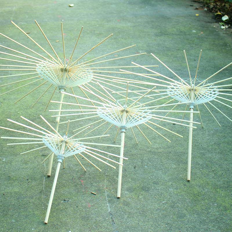 油纸伞diy材料包伞架配套伞骨纯手工制作古风汉服伞配件楠竹伞条