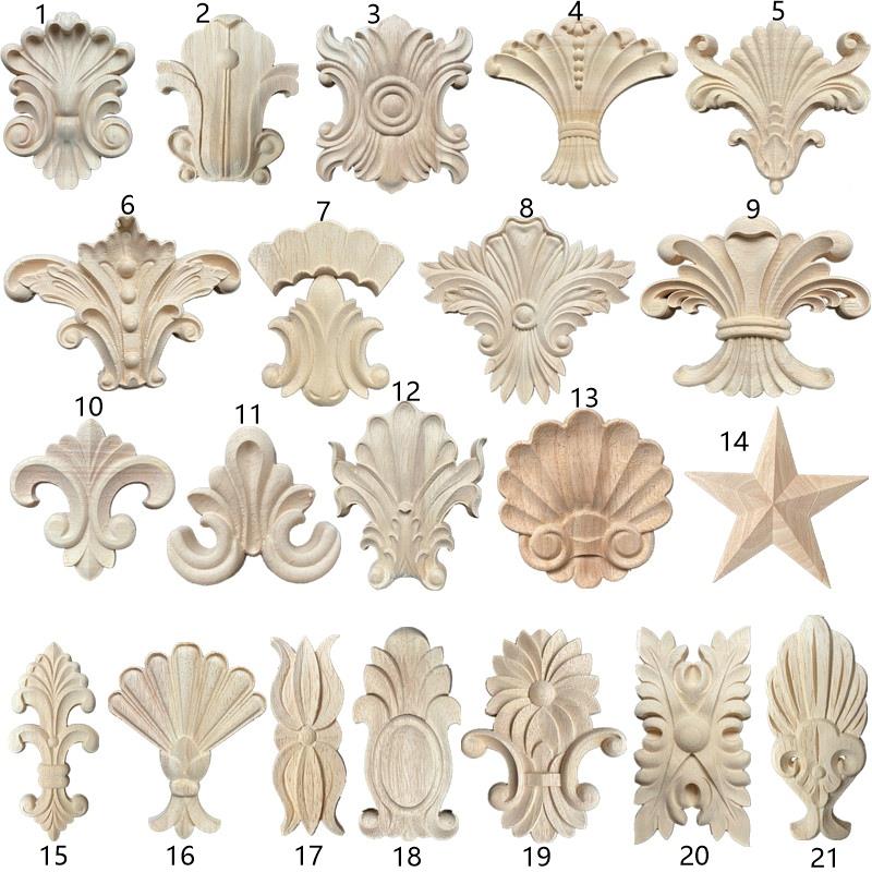 东阳木雕实木贴花欧式背景墙家俱装饰品角花悬吊式天花板中式花蝴