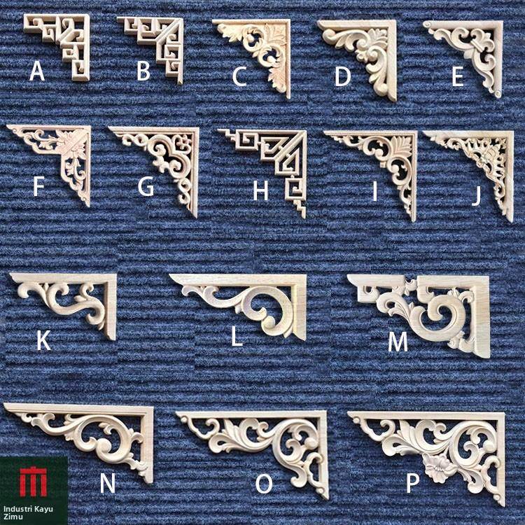 东阳木雕欧式实木角花 抽屉 柜门衣橱木雕花 带边 小角花