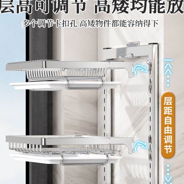 厨房不锈钢碗碟架壁挂式置物架免打孔碗柜放筷子碗盘子沥水收纳架