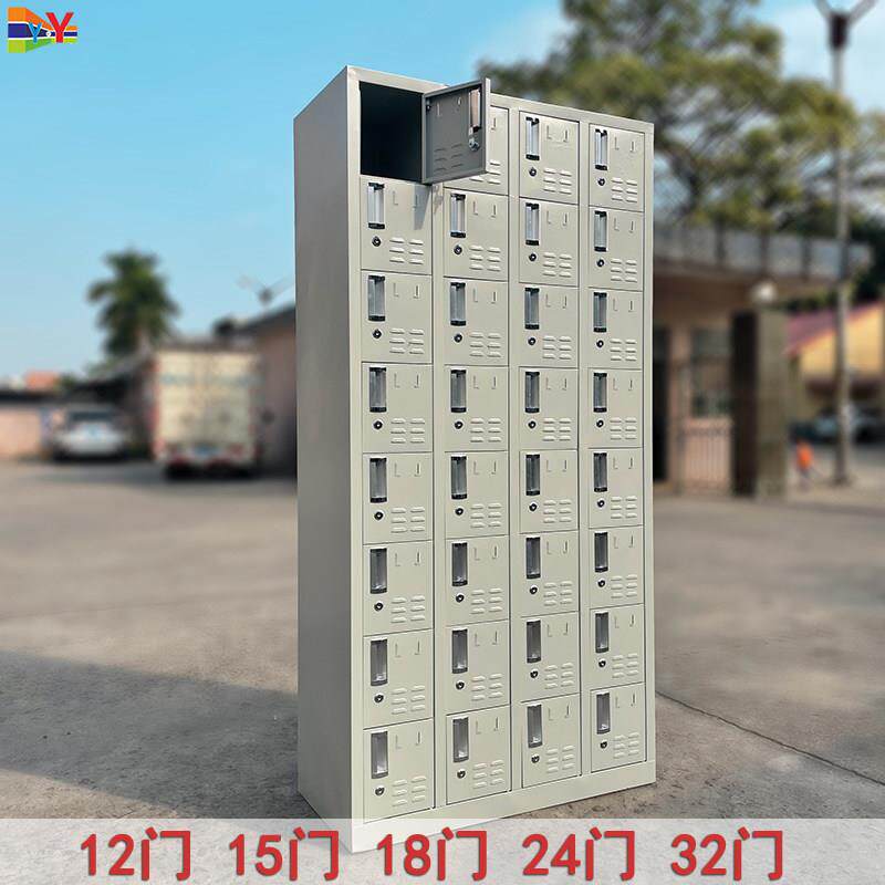 铁皮鞋柜车间工衣柜舞蹈室阳台带锁多格多门钢制存包收纳柜15门18