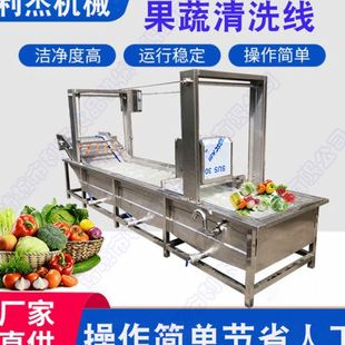山野菜凈菜加工設備 商用茼蒿氣泡清洗機 全自動芹菜清洗機利杰
