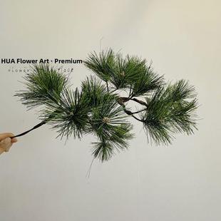 彷真松树枝假松针黑松柏枝叶圣诞树枝条