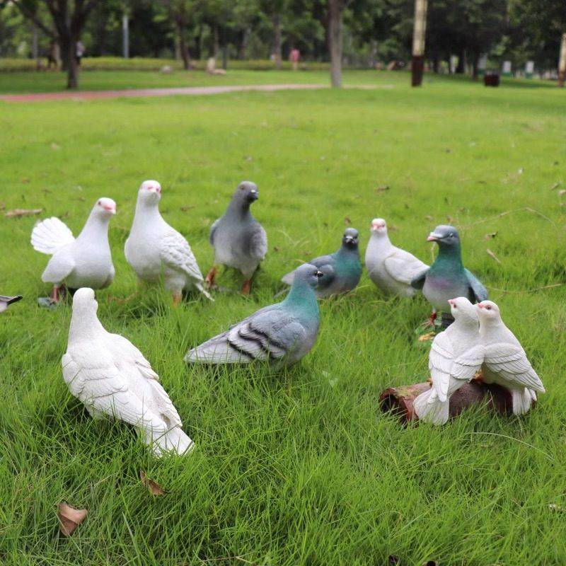 户外园林仿真鸽子雕塑鸟类摆件动物树脂工艺品花园别墅落地装饰品,家居饰品,户外/庭院摆件,淘宝优惠券,粉丝福利购,淘宝优惠卷