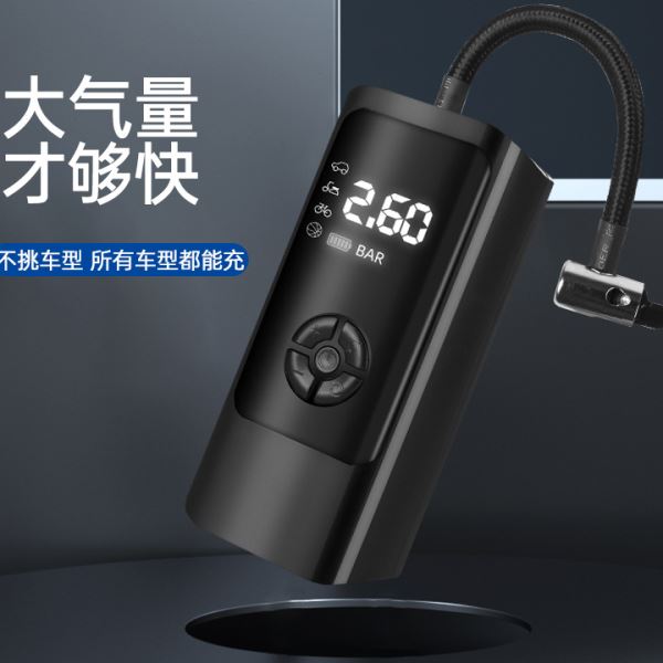 车载泵无线便携式触屏数显胎压摩托车汽车轮胎压电动打气泵