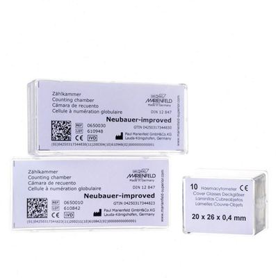 MARIENFELD血球细胞计数板0650030血盖片盖玻片20*26/22*22mm进口