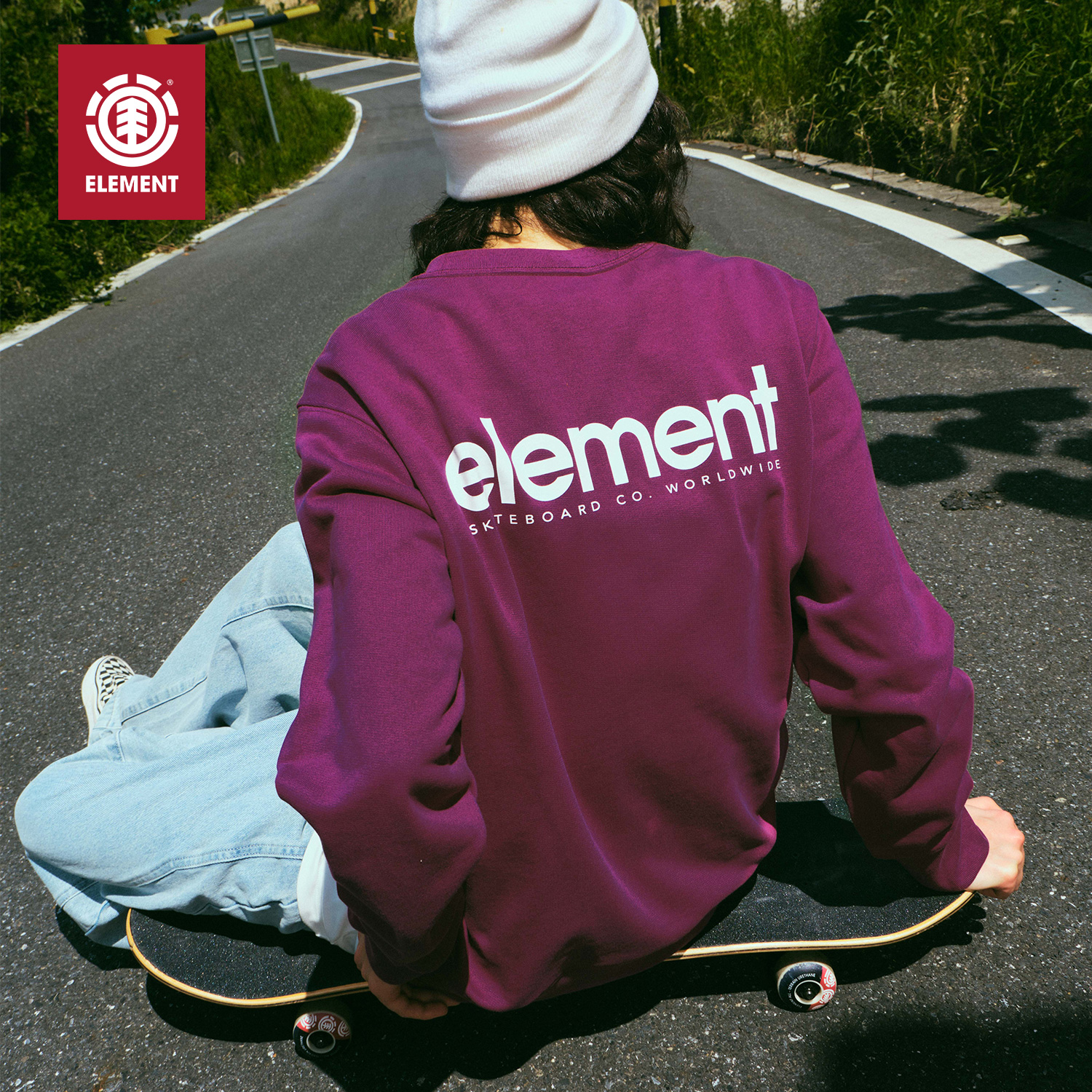 美国ELEMENT滑板圆领卫衣