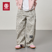 复古豹纹刺绣直筒百搭廓型弯刀裤 美国ELEMENT滑板休闲裤 女美式 潮