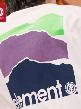 美国ELEMENT滑板街风短袖男女T恤美式潮牌纯棉重磅夏印花圆领休闲