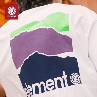 美国ELEMENT滑板街风短袖男女T恤美式潮牌纯棉重磅夏印花圆领休闲