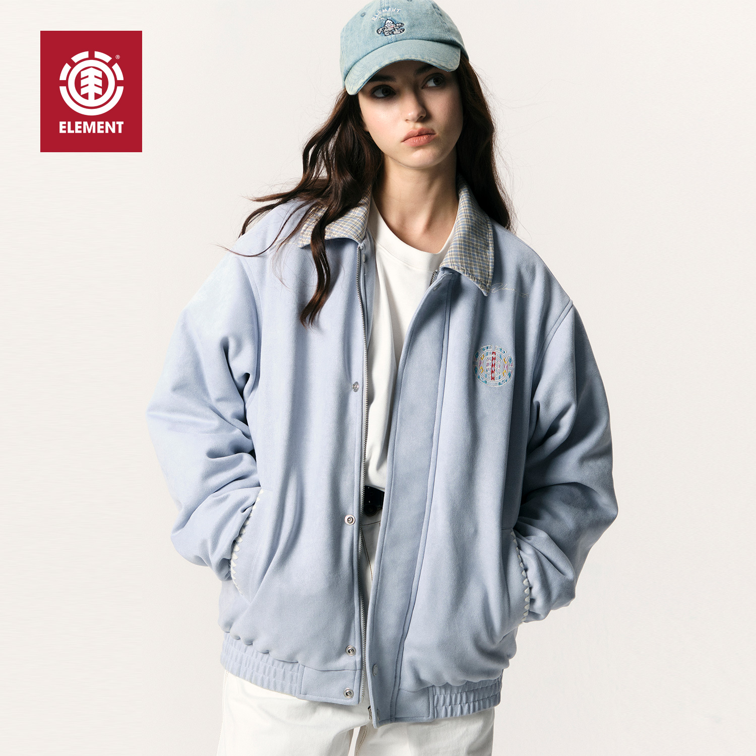 美国ELEMENT滑板麂皮绒棉服