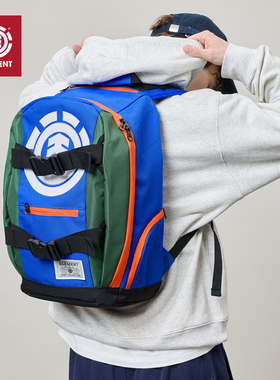 美国ELEMENT专业滑板包防泼水34L大容量书包户外运动牛津双肩包