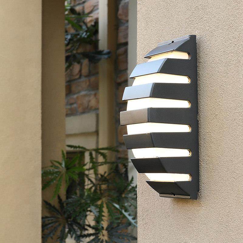 欧式室外壁灯防水庭院别墅花园户外贴墙楼梯阳台半边转角灯具led