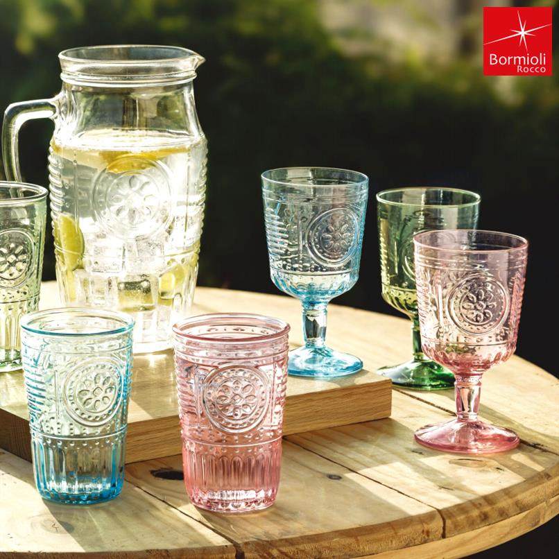 意大利进口波米欧利欧式复古花纹玻璃壶果汁扎壶冷水壶水杯套装