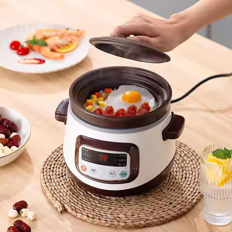 全自动陶瓷电炖锅 家用煮粥煮饭小型燕窝煲汤锅宝宝炖锅 1L紫砂锅