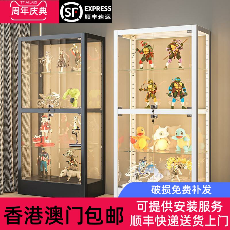 香港澳模型乐高展示柜模型玻璃柜奖品展示柜家用安全帽高达玩