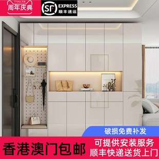 【香港包邮】鞋柜新款2025爆款家用门口入户玄关柜一柜到顶储物柜