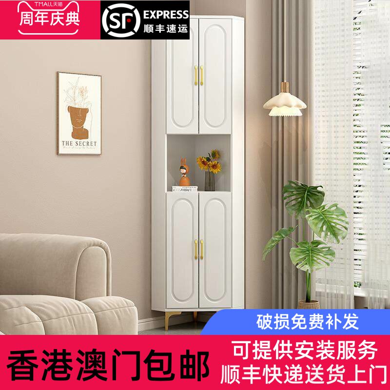 [香港包邮]转角柜实木角柜餐厅角落柜现代简约三角柜子墙角置物柜