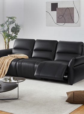 【MD】M&DCASA真皮电动沙发意式轻奢小户型直排0靠墙MD沙发RIVA