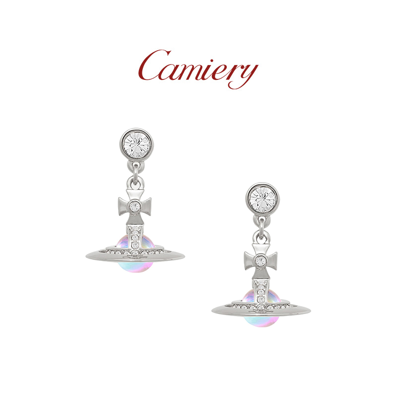 西太后立体彩球体耳坠耳钉女精致