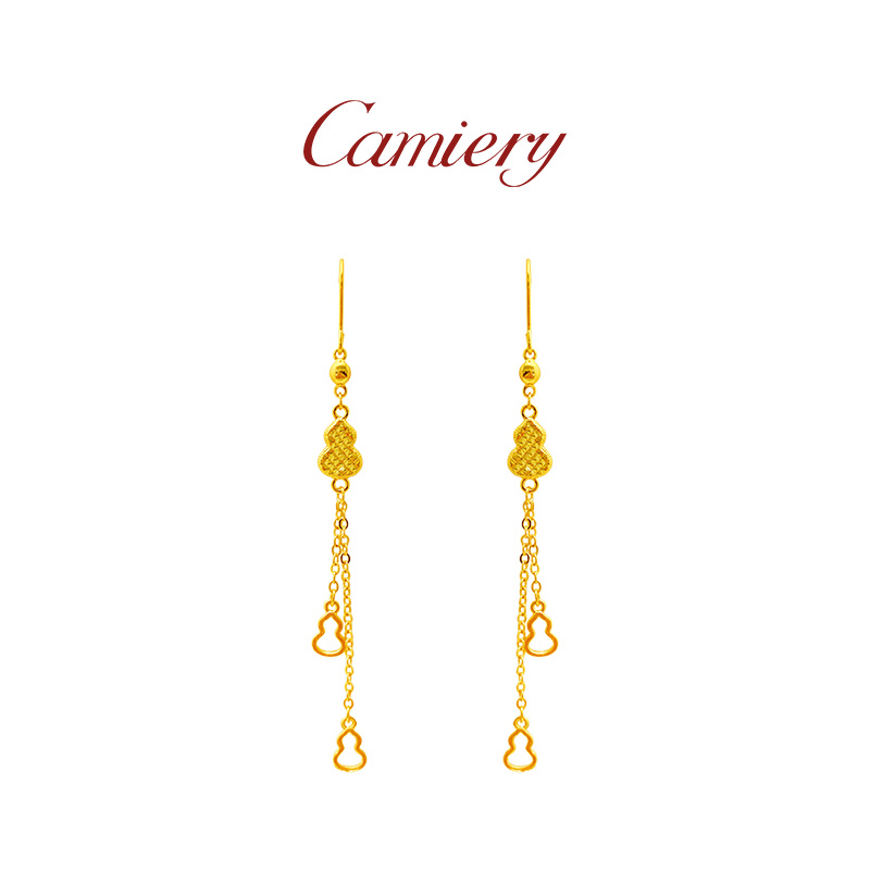 CAMIERY长款气质碎碎冰葫芦流苏耳环女轻奢高级感巨好看独特耳环