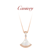 CAMIERY小裙子扇子项链女带钻高级感轻奢小众日常精致百搭锁骨链