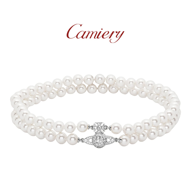 西太后土星双层叠戴珍珠项链女款