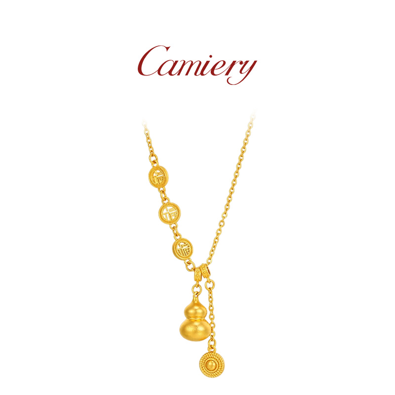 CAMIERY 时尚轻奢福字葫芦项链百搭项链高级感轻奢小众