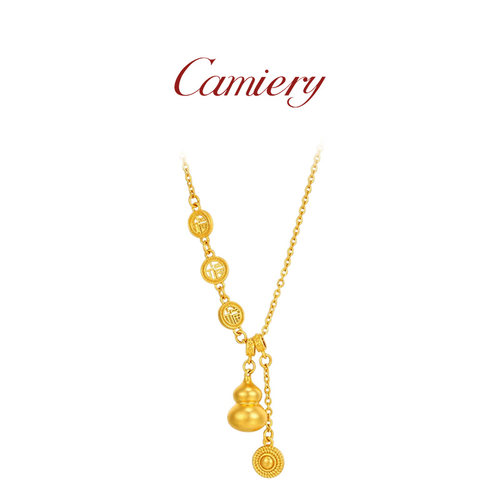 CAMIERY 时尚轻奢福字葫芦项链百搭项链高级感轻奢小众