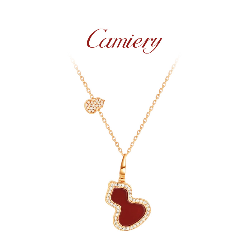 拼钻葫芦项链轻奢大气小众女款