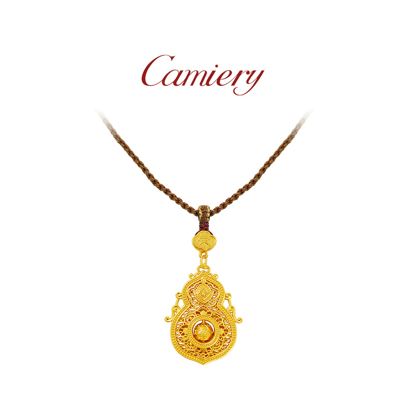 人生四美掐丝离火葫芦项链吊坠