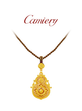 人生四美掐丝离火葫芦项链吊坠