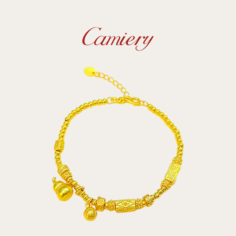 CAMIERY【新店福利】镀24K金 葫芦纳福手链福禄好运气质百搭保色