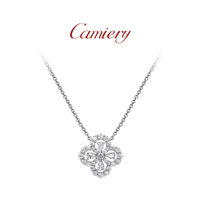 轻奢水滴钻四叶草项链女款高级感