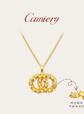 双C字母项链生日礼物女款高级感