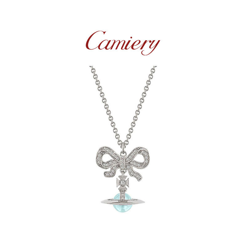 CAMIERY西太后蝴蝶结立体土星球项链女款高级感轻奢小众毛衣项链,饰品/流行首饰/时尚饰品新,项坠/吊坠,淘宝优惠券,粉丝福利购,淘宝优惠卷