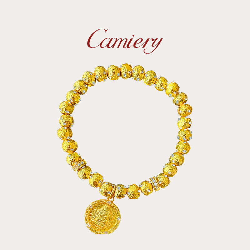 CAMIERY【新店福利】24K真金镀金 黄财神星球手链 气质百搭保色