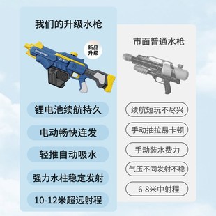 大容量 电动连发水枪全自动吸水高压强力喷水儿童呲水玩具网红新款