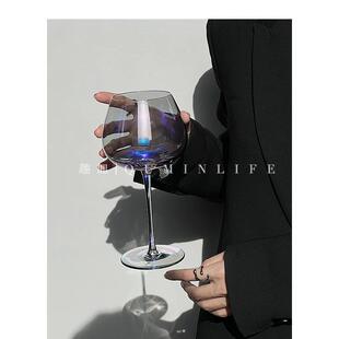 ins小众高级感酒杯葡萄酒杯红酒杯家用办公高脚杯玻璃酒杯 Qumin