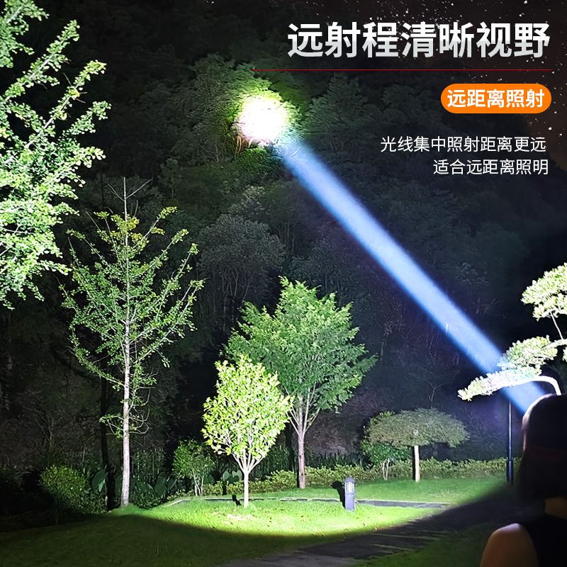 猛特斯LED头灯强光充电户外夜钓鱼远射手电筒超亮头戴式疝气矿灯