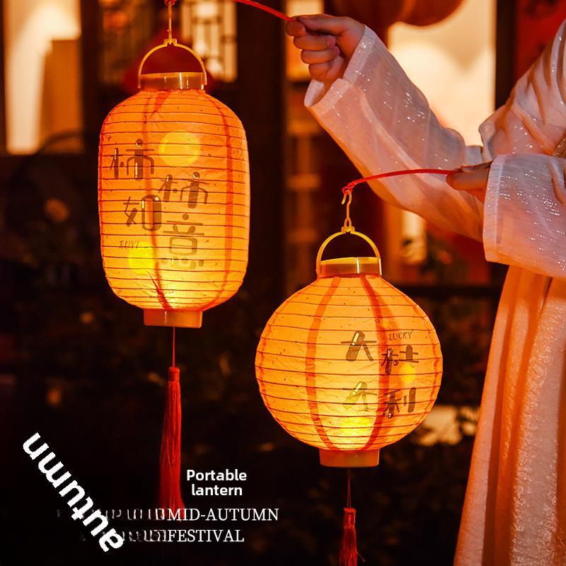 2025年灯、春节灯儿童挎包夜光灯装饰幼儿园古风宫灯元宵节