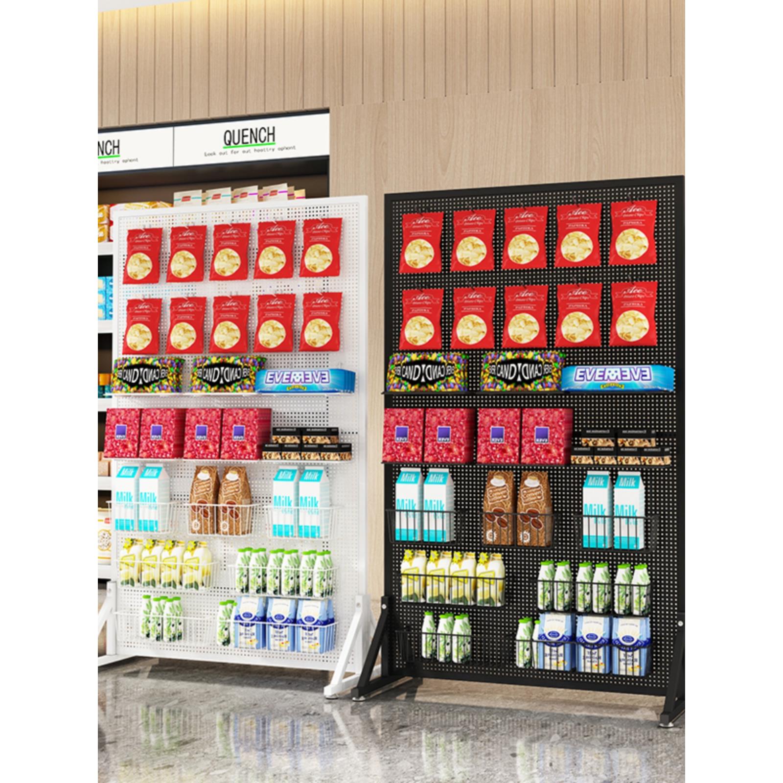 洞洞板货架手机配件饰品架立式展示架五金工具挂板超市落地置物架