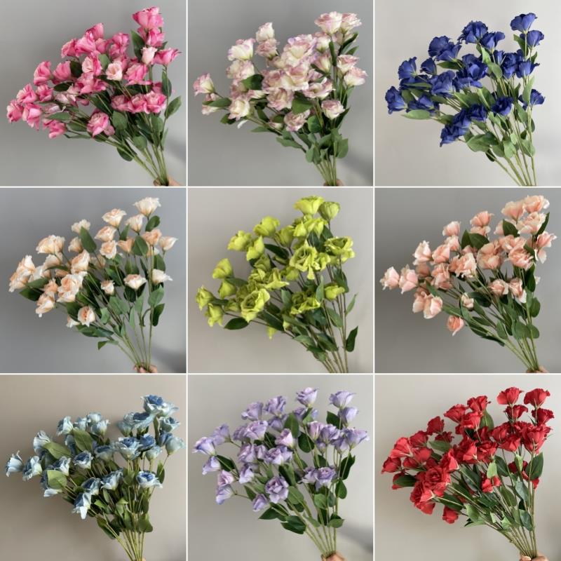 婚庆花材单枝桔梗仿真绢花订婚布置装饰花艺婚礼路引背景拱门插花