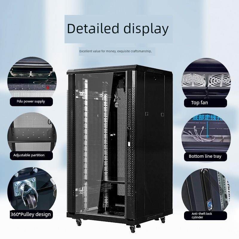 6U12U网络机柜小型22U9U弱电箱监设备控机柜4U壁挂家用网