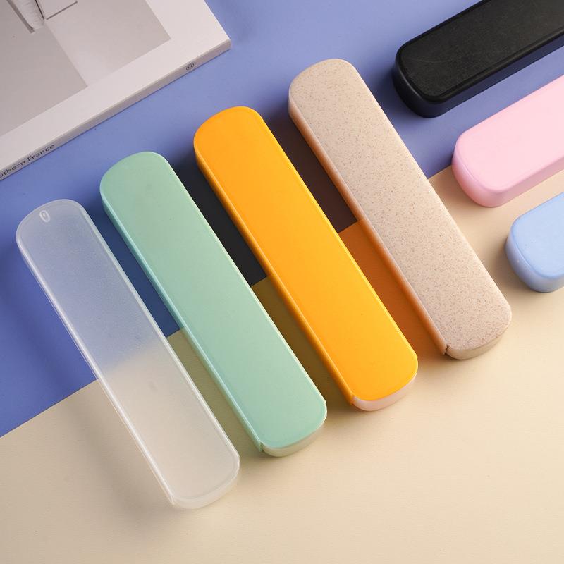 款勺叉筷子便携抽拉餐具盒 可印LOGO文具耳线PP塑料收纳盒子