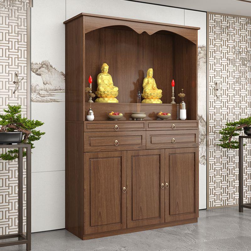 实木佛龛供桌神台柜家用新中式财神爷佛像立柜观音菩萨供奉香案台