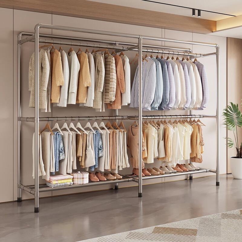 镀锌钢管出租屋卧室简易衣柜衣帽架衣服架子